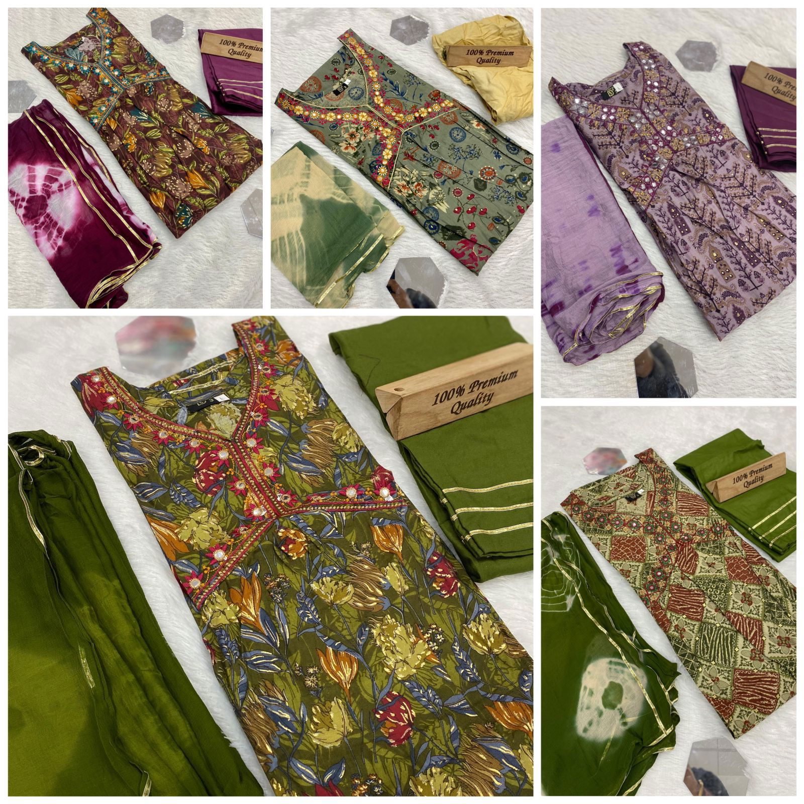 Sun Shine Muslin Alia Cut Kurti With Bottom Dupatta Catalog